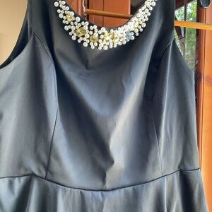 Black Dress with Pearl Embellishments